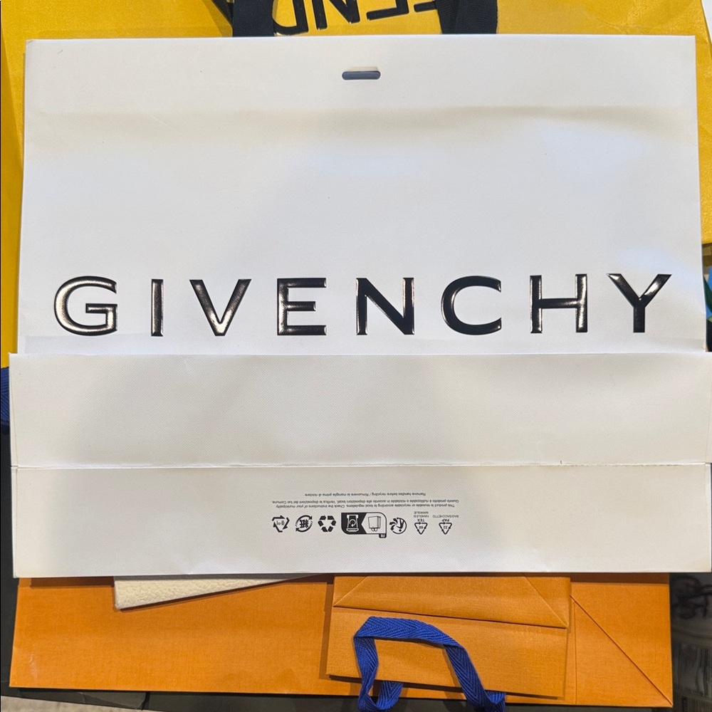 Givenchy White and Black Logo Bag